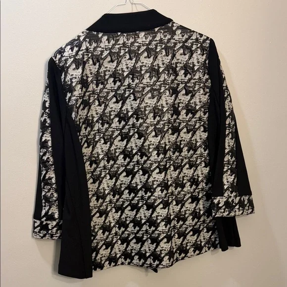 Joseph Ribkoff Black and White Patterned Jacket - Picture 8 of 9